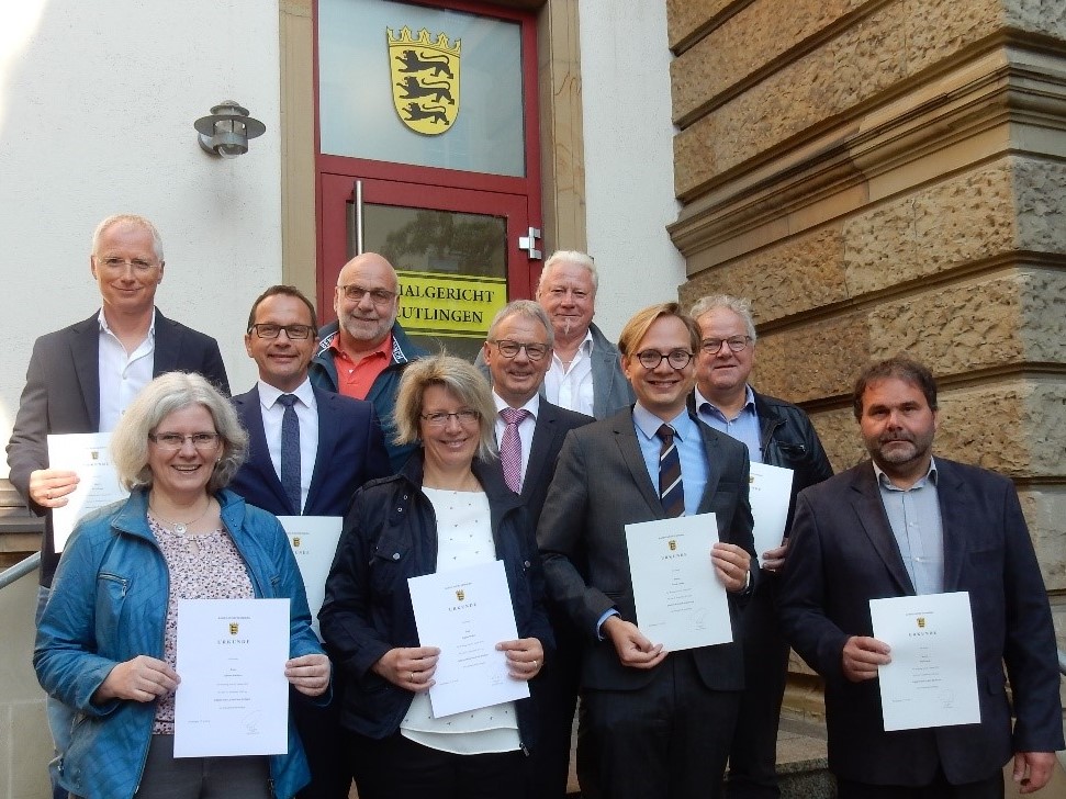 Bild Ernennung von ehrenamtlichen Richterinnen und Richtern beim Sozialgericht Reutlingen